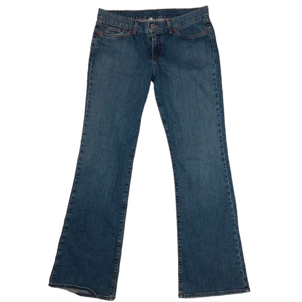 Lucky Brand Dungarees Mid Rise Flare Blue Jeans SZ 8/29 REG